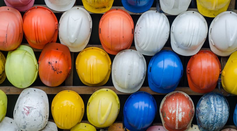 hardhats hanging up