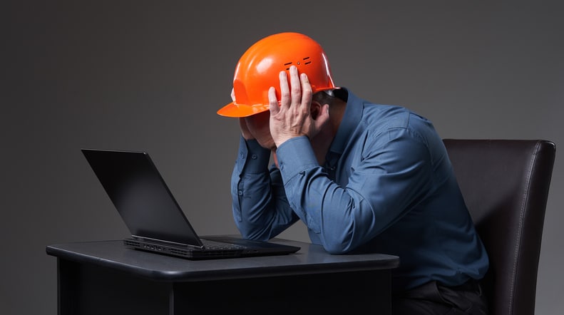 Frustrated worker